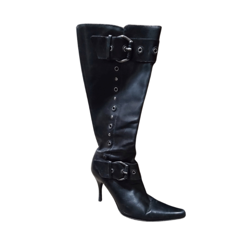 Couture Donald J Pliner Black Leather Boots